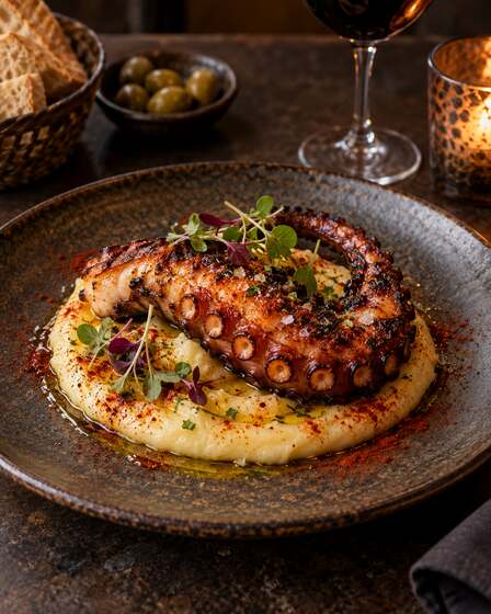 Ampliar pulpo a la brasa
